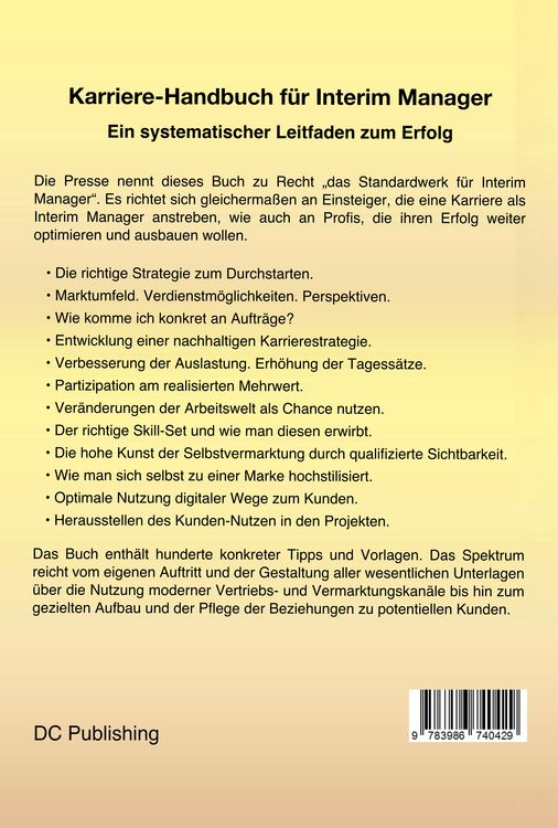Produktbild: Karriere-Handbuch f&uuml;r Interim Manager