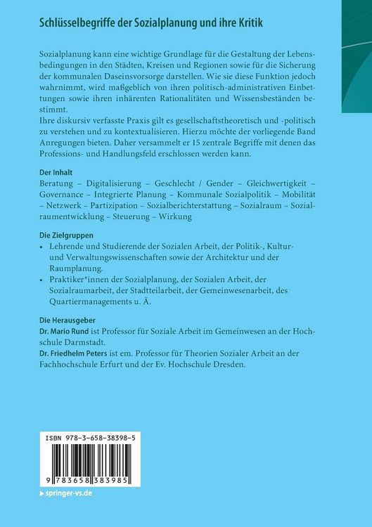 Produktbild: Schl&uuml;sselbegriffe der Sozialplanung und ihre Kritik