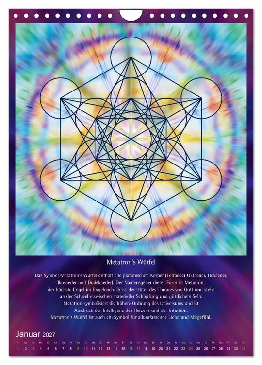 Produktbild: Heilige Geometrie und Bilder der Neuen Zeit (Wandkalender 2027 DIN A4 hoch), CALVENDO Monatskalender