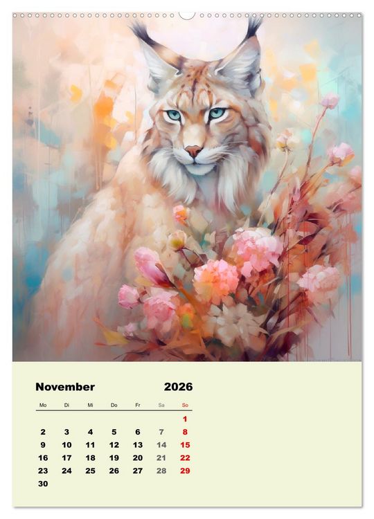 Produktbild: Krafttiere als spirituelle Begleiter (hochwertiger Premium Wandkalender 2026 DIN A2 hoch), Kunstdruck in Hochglanz
