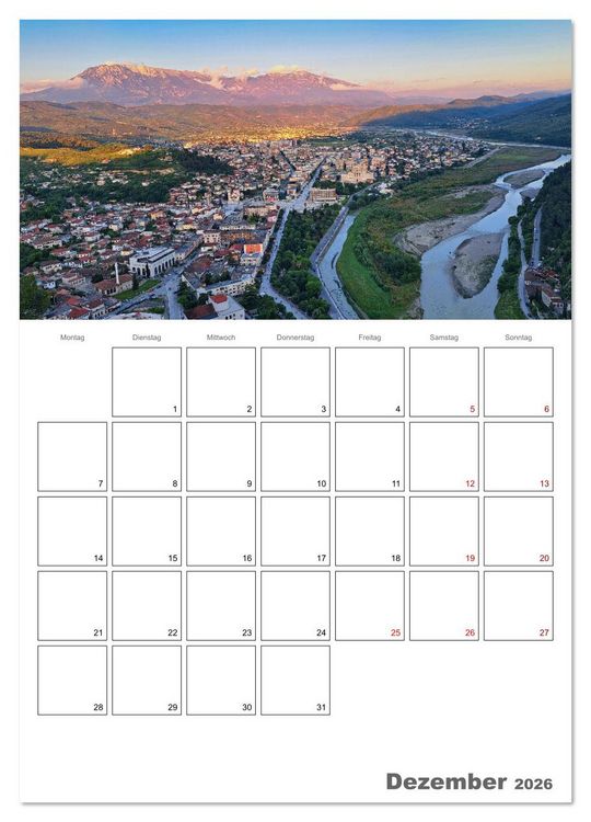 Produktbild: Faszinierendes Albanien (Wandkalender 2026 DIN A4 hoch), CALVENDO Monatskalender