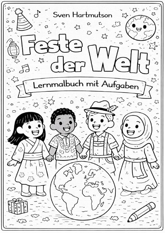 Produktbild: Feste der Welt &ndash; Lernmalbuch mit Aufgaben