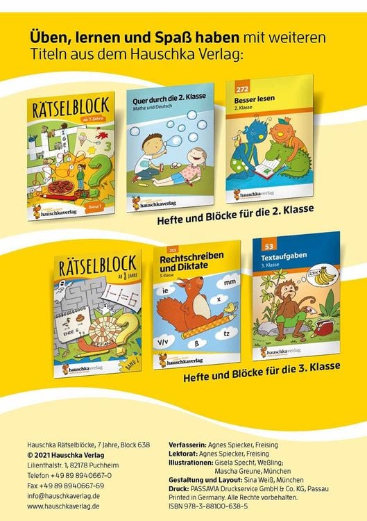 Produktbild: Rätselblock ab 7 Jahre - Band 2