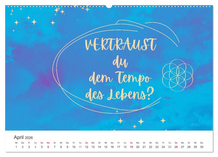 Produktbild: Lass Freude dein Kompass sein (hochwertiger Premium Wandkalender 2026 DIN A2 quer), Kunstdruck in Hochglanz