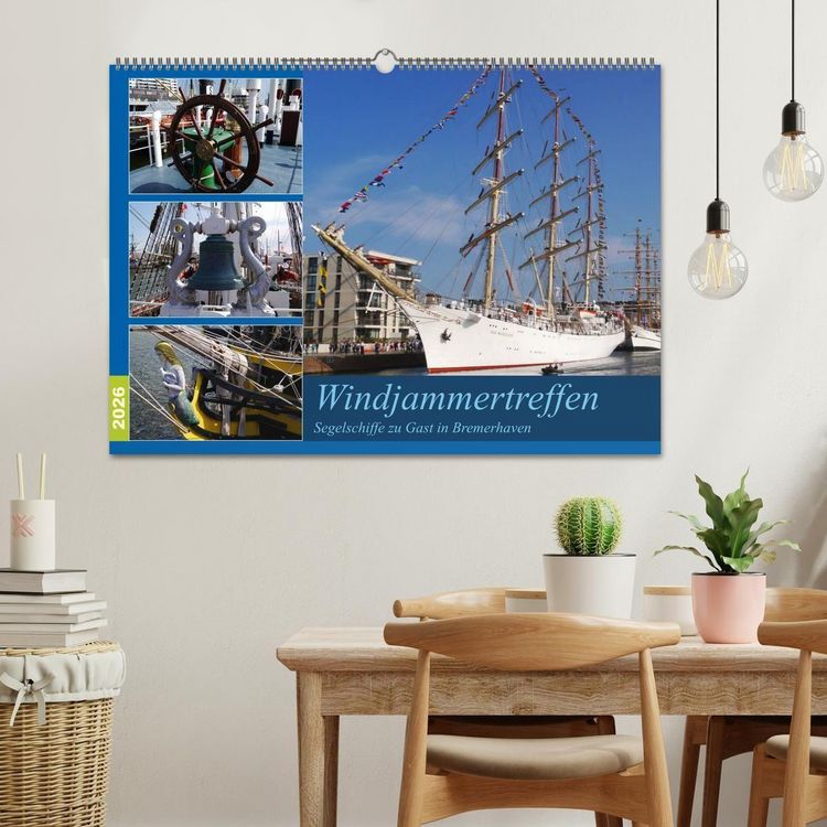 Produktbild: Windjammertreffen - Segelschiffe zu Gast in Bremerhaven (Wandkalender 2026 DIN A2 quer), CALVENDO Monatskalender