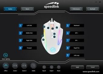 Produktbild: SPEEDLINK DECUS NX RGB Gaming Mouse, white