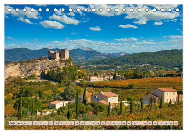 Produktbild: Magisches Land des Ventoux (Tischkalender 2026 DIN A5 quer), CALVENDO Monatskalender
