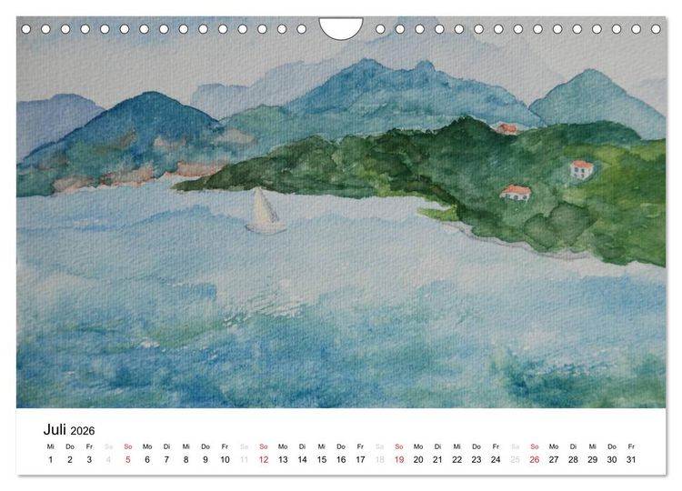 Produktbild: Heike Adam - Italienische Reise (Wandkalender 2026 DIN A4 quer), CALVENDO Monatskalender