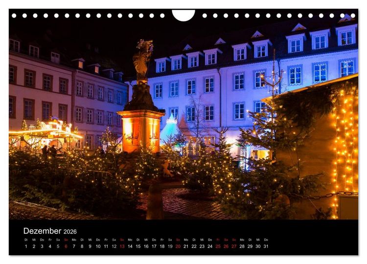 Produktbild: Heidelberger Stadtansichten (Wandkalender 2026 DIN A4 quer), CALVENDO Monatskalender