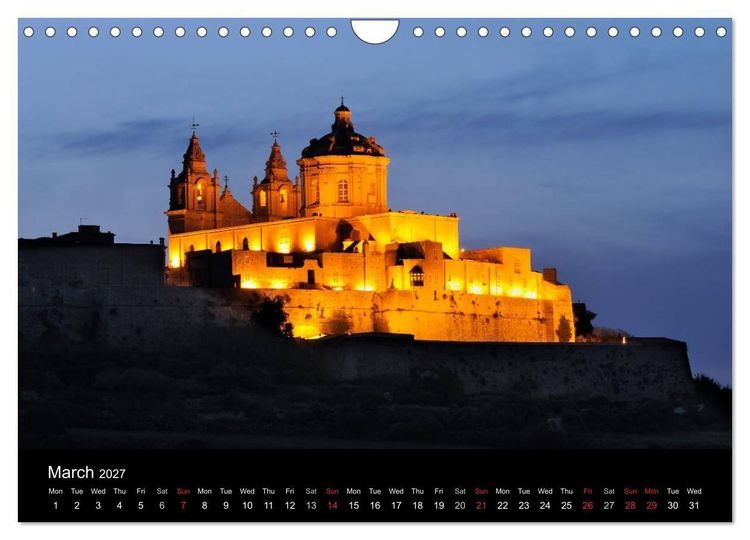 Produktbild: Malta. The sunny island full of charm. (Wall Calendar 2027 DIN A4 landscape), CALVENDO 12 Month Wall Calendar