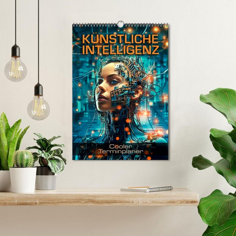 Produktbild: K&Uuml;NSTLICHE INTELLIGENZ Cooler Terminplaner (Wandkalender 2026 DIN A3 hoch), CALVENDO Monatskalender