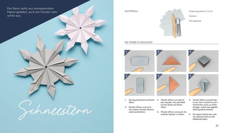 Produktbild: Origami-Winter-Flowers &ndash; Wundersch&ouml;ne Bl&uuml;ten & Sterne zum Dekorieren & Verschenken