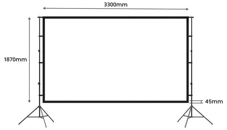 Produktbild: SpeaKa Professional SP-PST-314 Stativleinwand Bildformat: 16:9