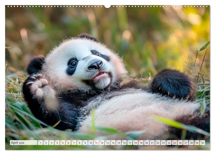 Produktbild: TIERKINDER Abenteuer Wildnis (hochwertiger Premium Wandkalender 2026 DIN A2 quer), Kunstdruck in Hochglanz