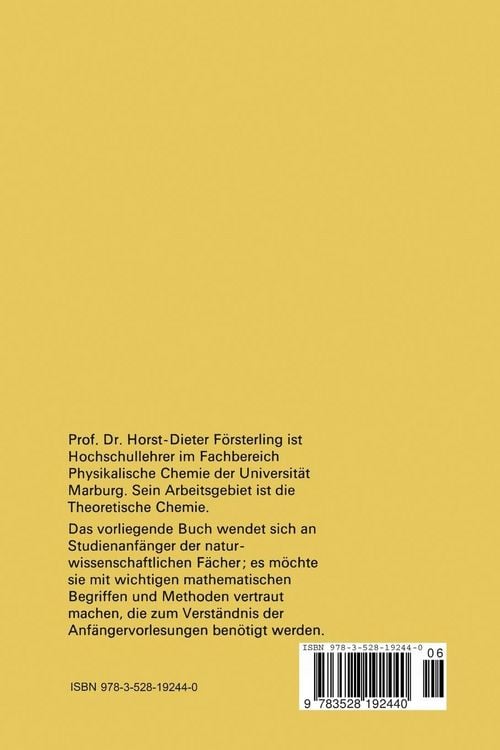 Produktbild: Mathematik f&uuml;r Naturwissenschaftler