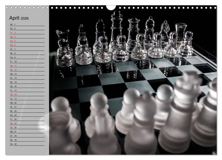 Produktbild: SCHACH - Spiel der K&ouml;nige (Wandkalender 2026 DIN A3 quer), CALVENDO Monatskalender