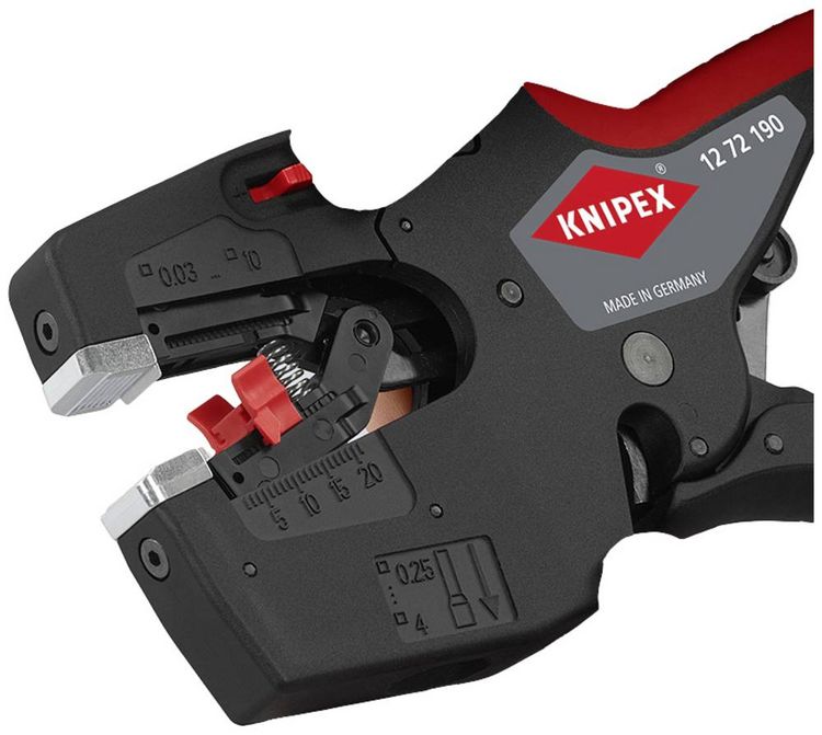 Produktbild: Knipex NexStrip 12 72 190 Crimpzange 0.03 bis 10mm&sup2;
