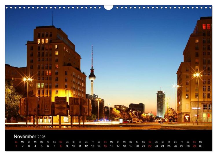 Produktbild: BERLIN ZUR BLAUEN STUNDE (Wandkalender 2026 DIN A3 quer), CALVENDO Monatskalender