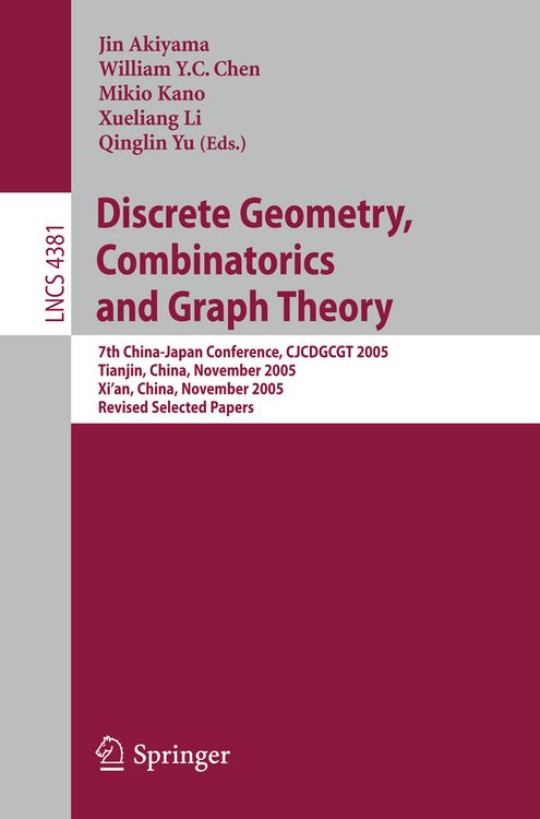 Produktbild: Discrete Geometry, Combinatorics and Graph Theory