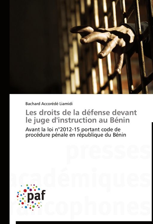 Produktbild: Les droits de la d&eacute;fense devant le juge d'instruction au B&eacute;nin