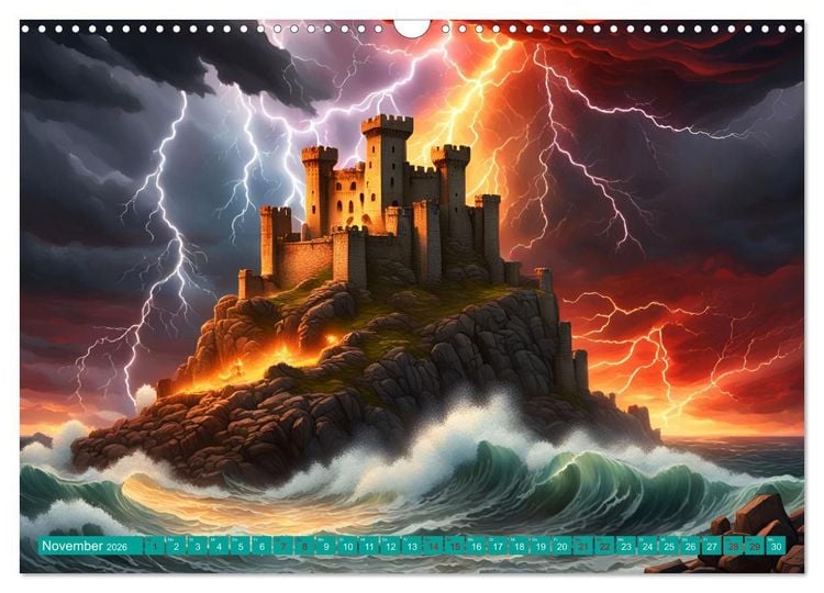 Produktbild: St&uuml;rmische Wellen (Wandkalender 2026 DIN A3 quer), CALVENDO Monatskalender