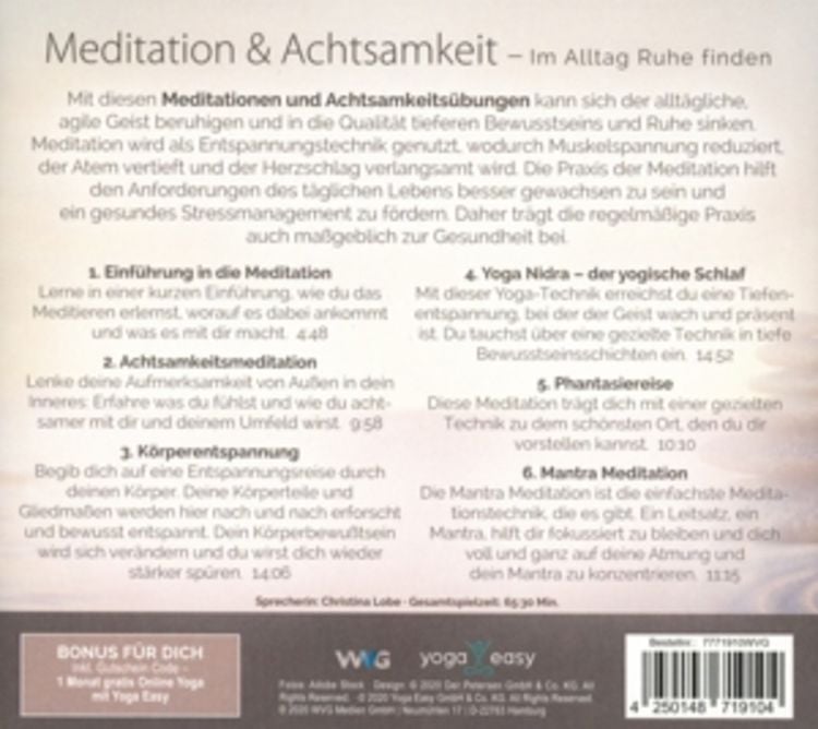 Produktbild: Meditation & Achtsamkeit-Im Alltag Ruhe Finden