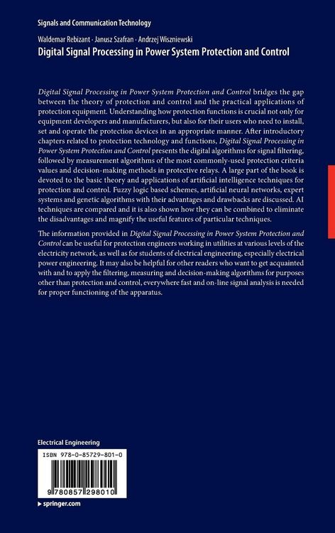 Produktbild: Digital Signal Processing in Power System Protection and Control