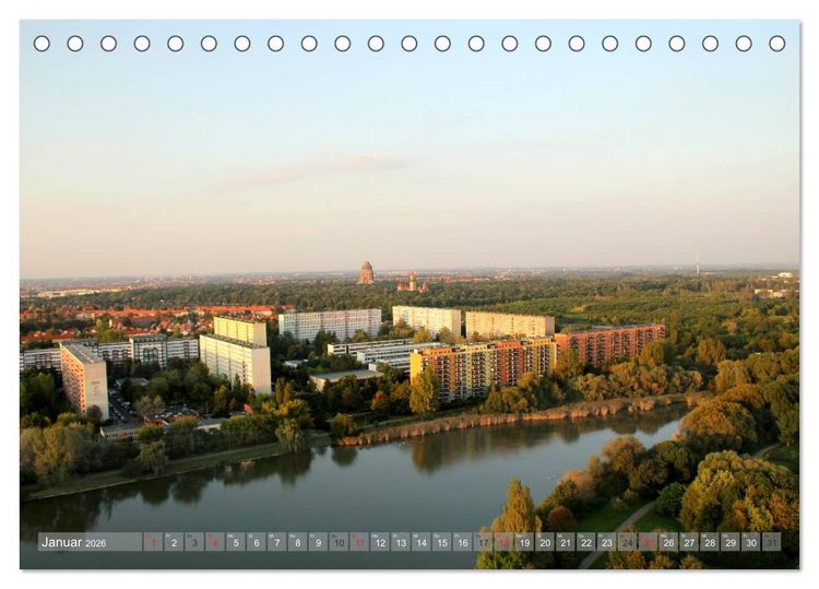 Produktbild: &Uuml;ber den D&auml;chern von Leipzig (Tischkalender 2026 DIN A5 quer), CALVENDO Monatskalender