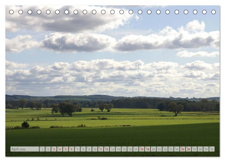 Produktbild: Natur-Paradies Mecklenburgische Schweiz (Tischkalender 2026 DIN A5 quer), CALVENDO Monatskalender