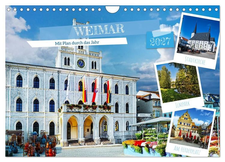 Produktbild: Weimar - Mit Plan durch das Jahr (Wandkalender 2027 DIN A4 quer), CALVENDO Monatskalender
