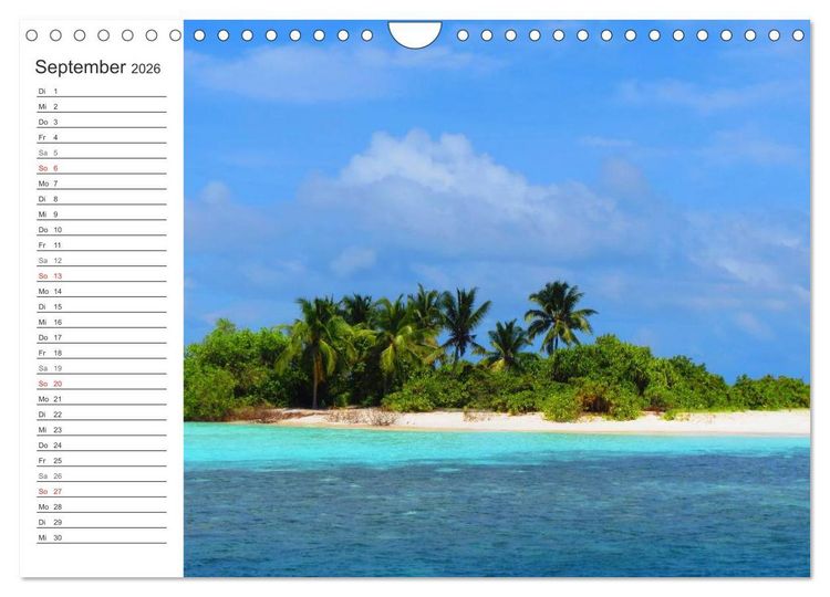 Produktbild: Malediven (Wandkalender 2026 DIN A4 quer), CALVENDO Monatskalender