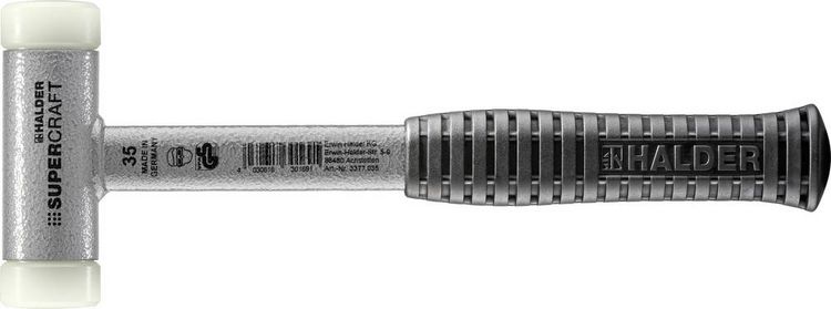 Produktbild: Halder SUPERCRAFT 3377.035 Schonhammer ergonomischer Griff, hart 690g 300mm 1St.