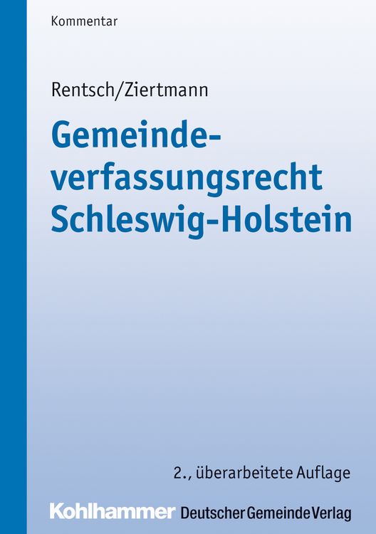Produktbild: Gemeindeverfassungsrecht Schleswig-Holstein