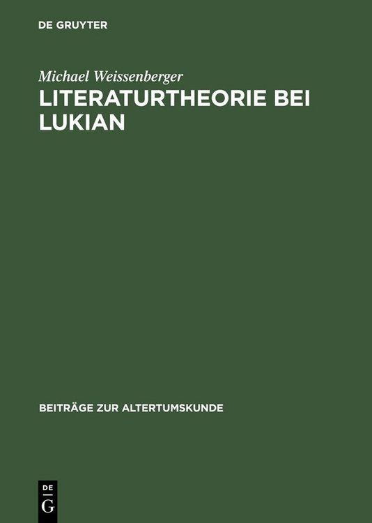 Produktbild: Literaturtheorie bei Lukian