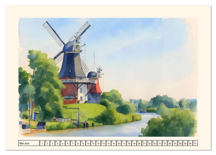 Produktbild: Reise durch Ostfriesland (Wandkalender 2026 DIN A2 quer), CALVENDO Monatskalender