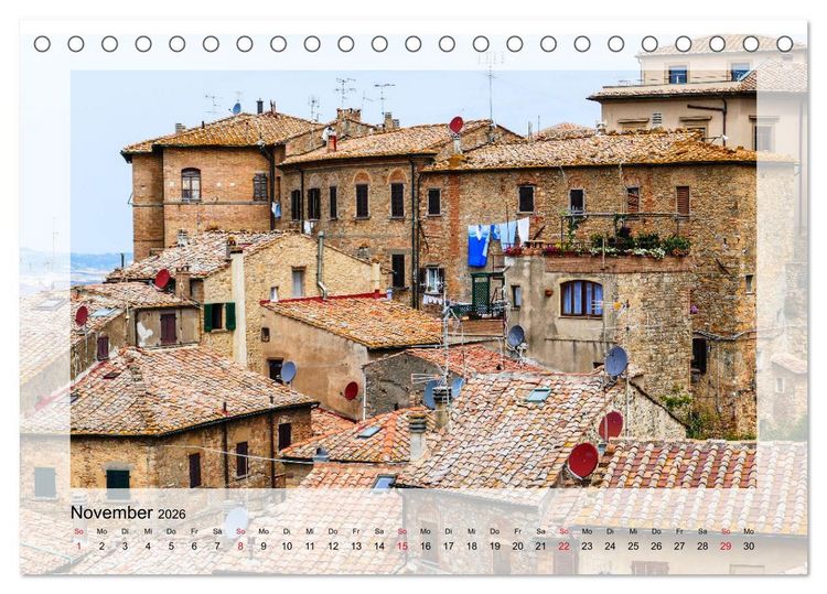 Produktbild: Volterra Perle der Toskana (Tischkalender 2026 DIN A5 quer), CALVENDO Monatskalender