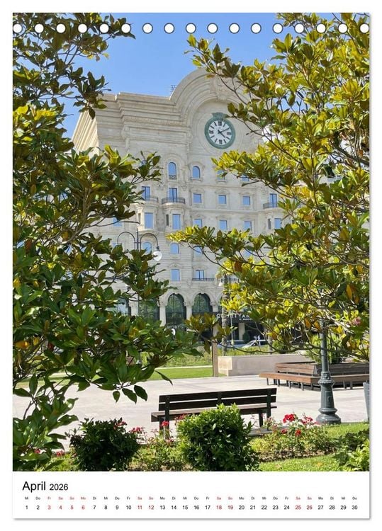 Produktbild: Aserbaidschan - Eine Reise von Baku in den Kaukasus (Tischkalender 2026 DIN A5 hoch), CALVENDO Monatskalender