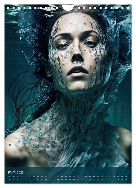 Produktbild: Femmes Aquatiques (Calendrier mural 2026 DIN A4 horizontal), CALVENDO calendrier mensuel