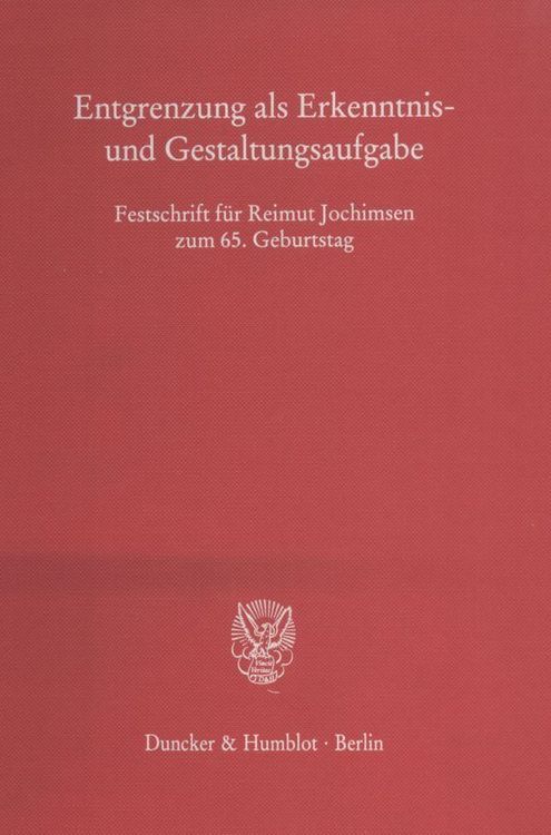 Produktbild: Entgrenzung als Erkenntnis- und Gestaltungsaufgabe.
