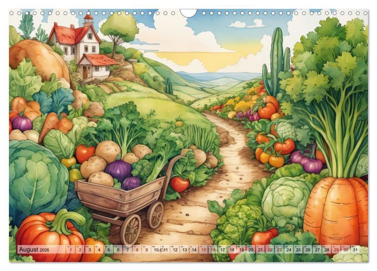 Produktbild: Gem&uuml;siges - Reise ins Land des Gem&uuml;ses (Wandkalender 2026 DIN A3 quer), CALVENDO Monatskalender