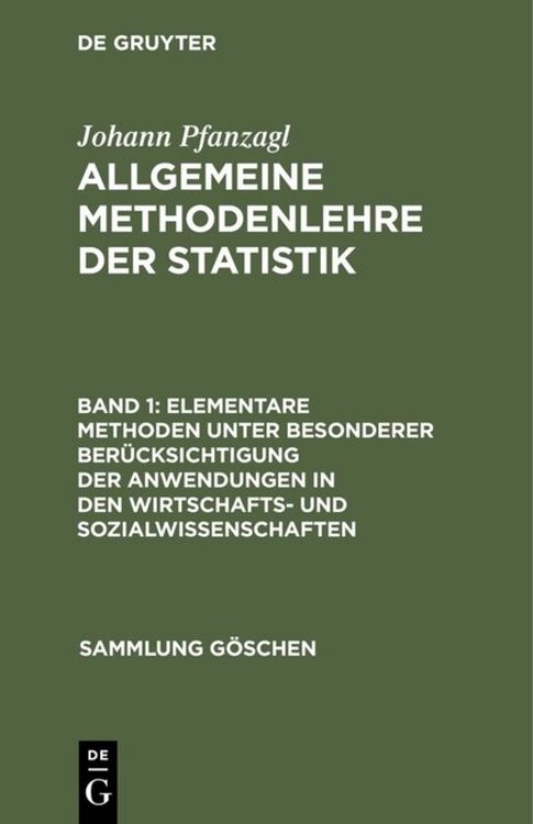 Produktbild: Elementare Methoden unter besonderer Ber&uuml;cksichtigung der Anwendungen in den Wirtschafts- und Sozialwissenschaften