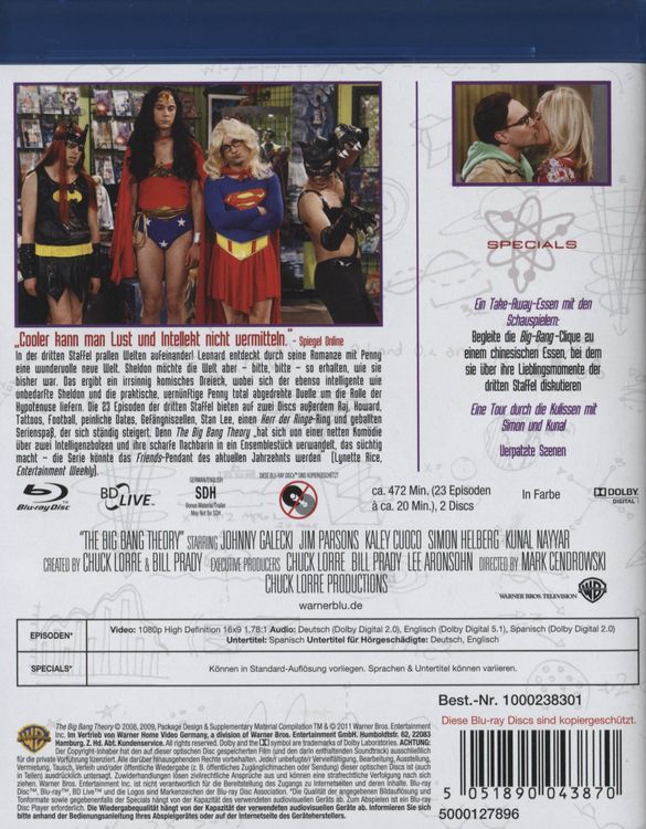 Produktbild: The Big Bang Theory - Staffel 3 [2 BRs]