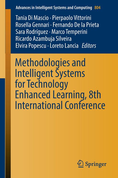 Produktbild: Methodologies and Intelligent Systems for Technology Enhanced Learning, 8th International Conference