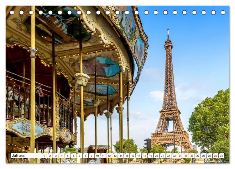 Produktbild: PARIS Franz&ouml;sisches Flair und Historie (Tischkalender 2026 DIN A5 quer), CALVENDO Monatskalender