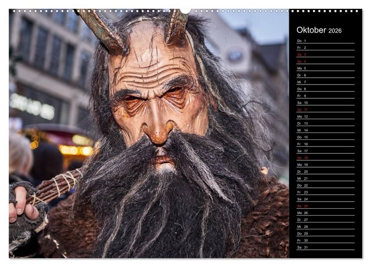 Produktbild: Krampus Kalender 2026 (Wandkalender 2026 DIN A2 quer), CALVENDO Monatskalender