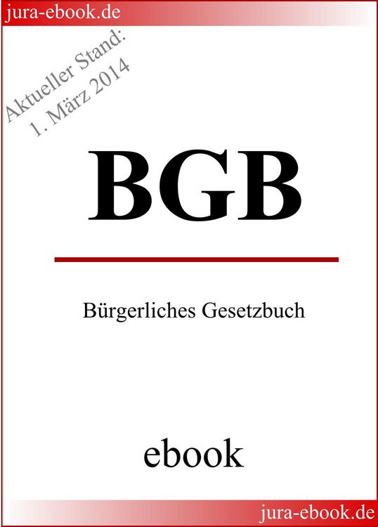 Produktbild: BGB - B&uuml;rgerliches Gesetzbuch - Aktueller Stand: 1. M&auml;rz 2014