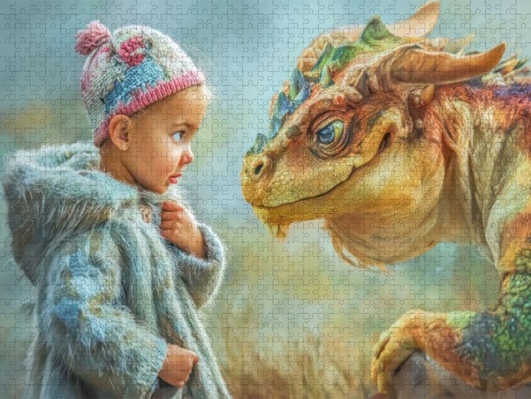 Produktbild: CALVENDO Puzzle Drachen | 1000 Teile Lege-Gr&ouml;&szlig;e 64x48cm Foto-Puzzle f&uuml;r gl&uuml;ckliche Stunden