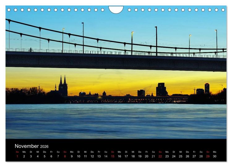 Produktbild: k&ouml;ln dunkelbunt II &ndash; Die Stadt leuchtet! (Wandkalender 2026 DIN A4 quer), CALVENDO Monatskalender