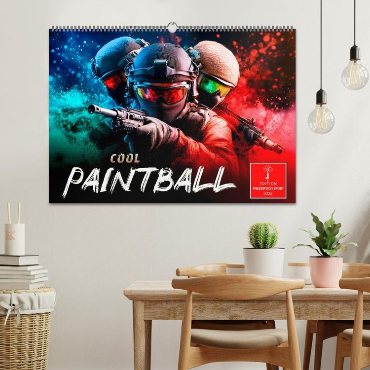 Produktbild: Paintball cool (Wandkalender 2026 DIN A2 quer), CALVENDO Monatskalender