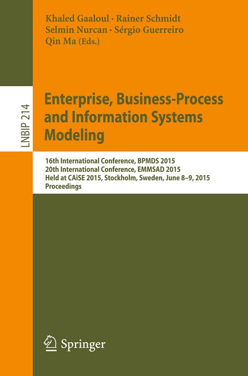 Produktbild: Enterprise, Business-Process and Information Systems Modeling